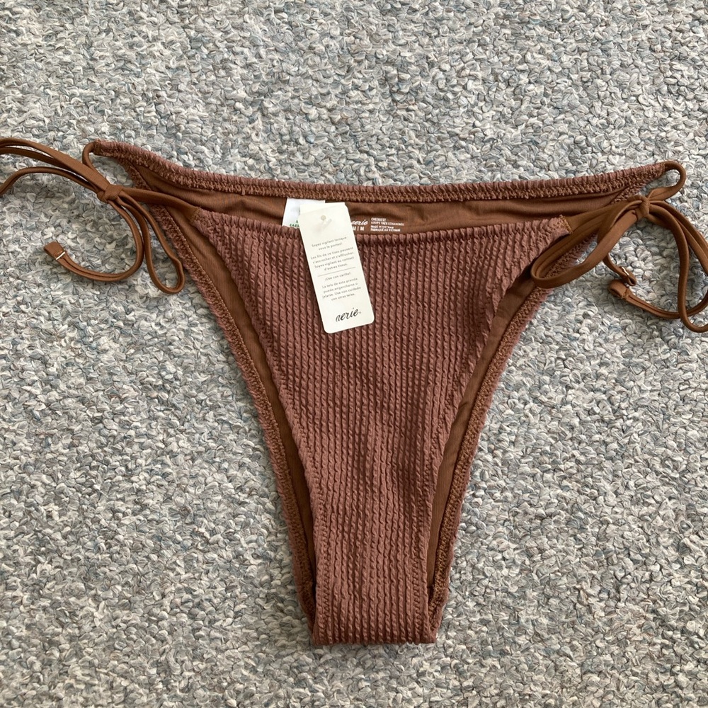 Aerie cheeky brown bikini tie side bottoms